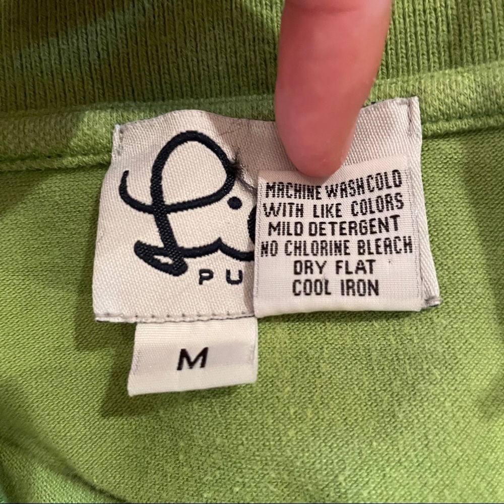 Lilly Pulitzer Green Long-Sleeved Polo | Size Medium - Picture 4 of 6